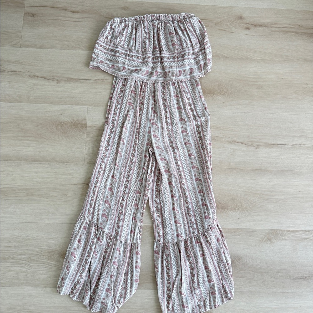 Japna Floral Strapless Jumpsuit Medium